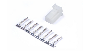 Plug and pins - 8-pin white Tyco