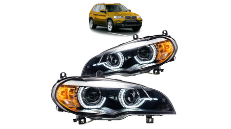 Lampy BMW X5 E70 Przód Xenon Black