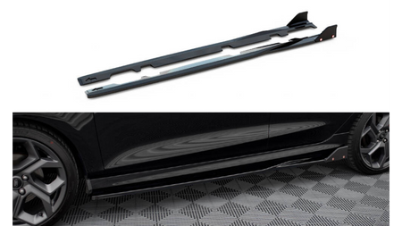 Diffuser Ford Fiesta VI ST Side Skirts v.2 Gloss Black + Flaps