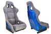 Racing seat SLIDE KS2 Premium Grey Welur & Blue Glitter