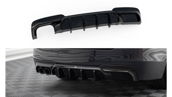 Diffuser BMW 5 F10 M-Pack Rear Valance v.2 Version with double exhaust on one side Gloss Black