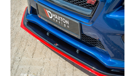 Splitter Subaru WRX STI Front v.4 Gloss Black + Red
