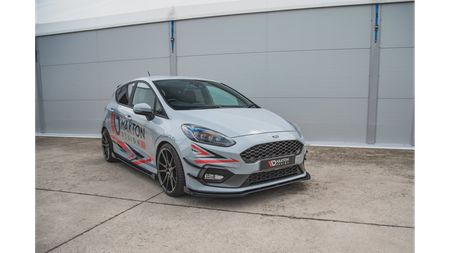 Splitter Ford Fiesta VIII ST ST-Line Front Racing Durability + Flaps Black-Red