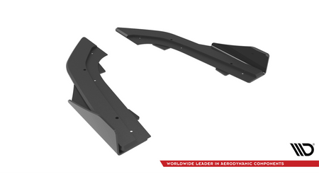 Splitter Audi RS3 8Y Tył Boczne Street Pro Black-Red + Gloss Flaps