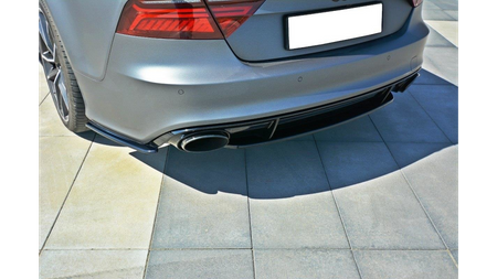 Splitter Audi RS7 Facelift Tył Środkowy Gloss Black