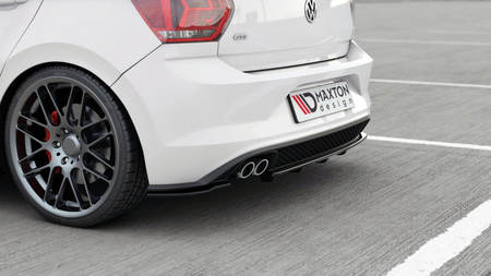 Splitter Volkswagen Polo VI GTI Rear Central with Diffuser Gloss Black