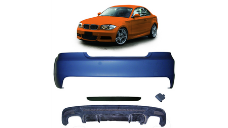 Bumper BMW 1 E82 E88 Rear with Diffuser