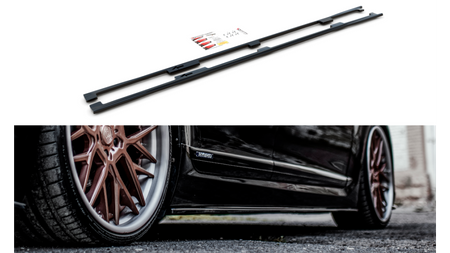 Diffuser Lexus LS Long IV Facelift Side Skirts Gloss Black