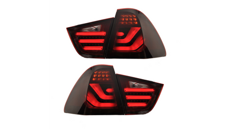 Lights BMW 3 E91 LED BAR Red Smoke Tył