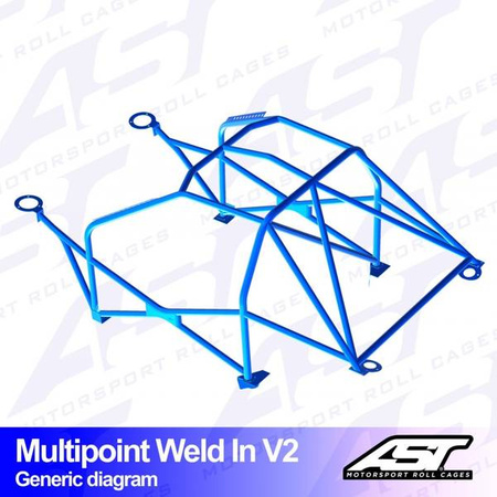 Roll Cage TOYOTA MR-2 (W20) 2-doors Roadster MULTIPOINT WELD IN V2