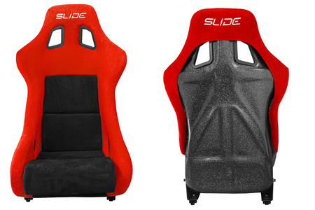 Racing seat SLIDE KS2 Premium Black & Red Suede Black Glitter