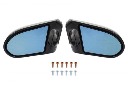 Lusterka Uniwersalne ZERO Black Manual Blue Glass