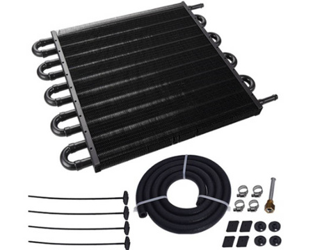 TurboWorks Power steering, transmision cooler 10-rows Black