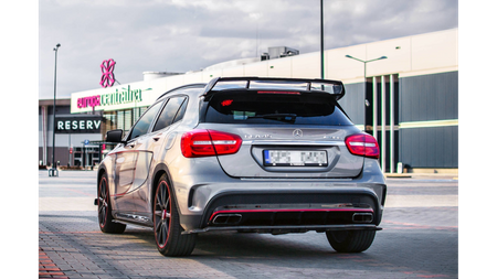 Splitter Mercedes-Benz GLA 45 AMG SUV (X156) Rear Central with Diffuser Gloss Black