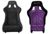 Racing seat SLIDE KS2 Premium Black Suede Purple Glitter