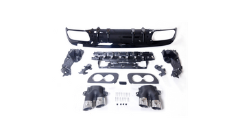 Diffuser Mercedes-Benz C W205 S205 Rear with Pipes chrome