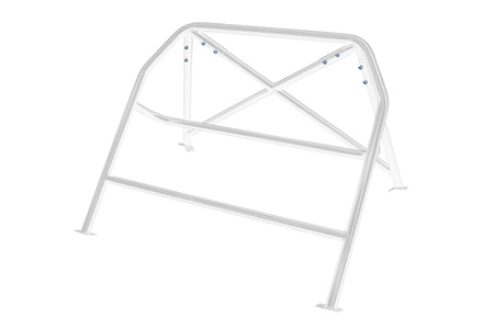 Rollbar skręcana pół klatka BMW 3 E46 coupe White