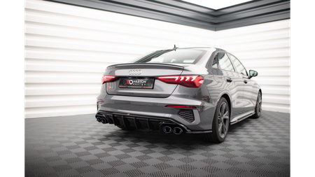 Dokładka Audi A3 8Y S-Line Zderzak Tył + atrapa wydechu Chrome