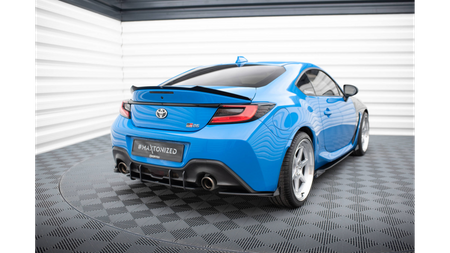 Splitter Toyota GR86 Rear Side Street Pro v.1 Black + Gloss Flaps