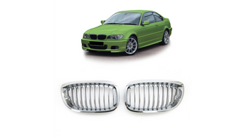 Grill BMW 3 E46 Facelift pojedyncze żeberka Chrome