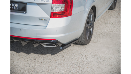 Splitter Skoda Octavia III Facelift RS Rear Side v.2 Gloss Black