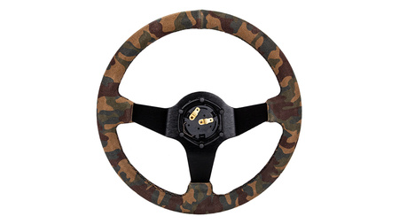 Kierownica SLIDE 350mm offset:80mm Zamsz Camo