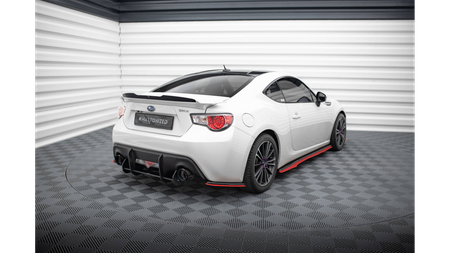 Splitter Subaru BRZ Tył Boczne v.2 Gloss Black + Red