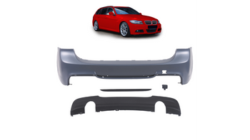 Bumper BMW 3 E91 Facelift Rear with Diffuser