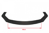 Universal front bumper splitter 3pcs. Carbon Look