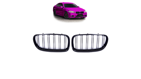 Grill BMW 5 F10 F11 podwójne żeberka Gloss Black