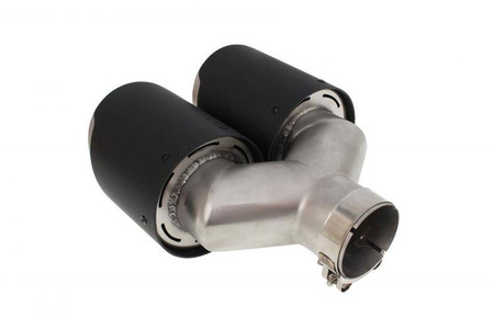 Double Exhaust Tip 2x114mm enter 76mm Carbon