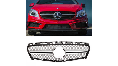 Grill Mercedes-Benz A W176 Matt Silver A-Type