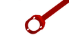 Front upper strut bar BMW 6 E24/ E28 Red