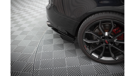 Splitter Audi A5 8T S-Line Tył Boczne Street Pro Black-Red + Gloss Flaps