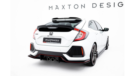 Splitter Honda Civic Sport Mk 10 Rear Side Street Pro Black-Red