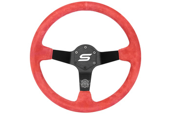 Steering wheel SLIDE 350mm offset:90mm Suede Red