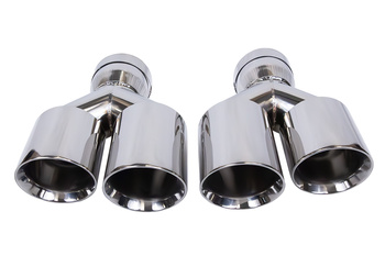 Exhaust 89mmx2 Inlet 76mm Polished Set