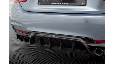 Diffuser BMW 4 F32 F36 F33 M-Pack Rear Valance Double Exhaust Version both side Gloss Black