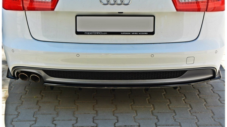 Splitter Audi A6 C7 S-Line Avant Rear Central Gloss Black