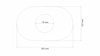 The muffler cap oval side central 75mm 127x203mm