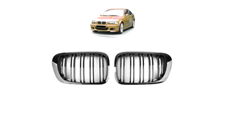 Grill BMW 3 E46 Dual Line Gloss Black