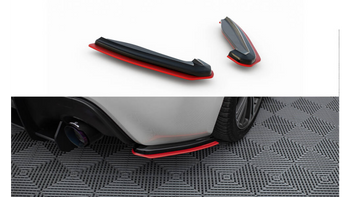 Splitter Subaru BRZ Rear Side v.2 Gloss Black + Red
