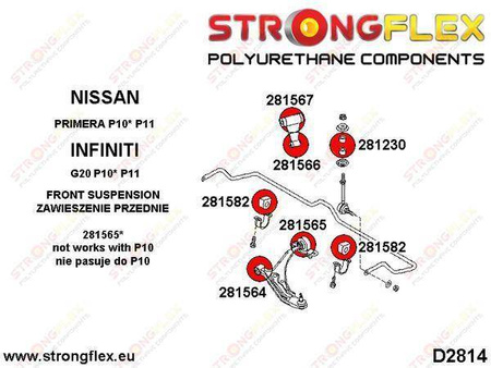 Front suspension bush kit