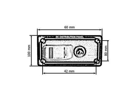 Switch Panel ALU, ON-OFFx1, 1BA 10A