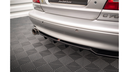 Splitter Volvo C70 I Rear Central with Diffuser Gloss Black