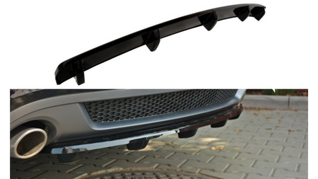 Splitter Audi A5 8T S-Line Rear Central with Diffuser Gloss Black