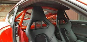 Bolt-in Half Roll Cage Porsche Cayman 718 Black