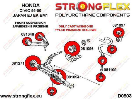 Front suspension bush kit