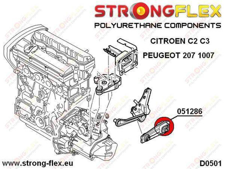 Engine mount rear lower inserts