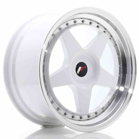 JR Wheels JR6 18x9,5 ET20-40 BLANK White w/Machined Lip